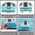 Crate Dog Cat Bowls, Removable Stainless Steel Hanging Pet Cage Bowls for Food and Water Feeder (Small, Blue)