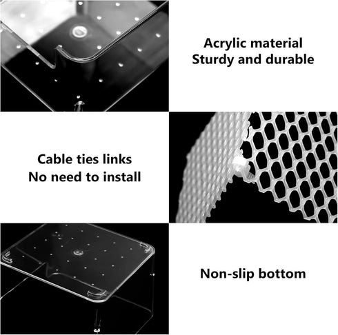 U0U 2 Pack Hermit Crab Water Tank,Hermit Crab Accessories Hermit Crabs Cage with Climbing Ramps,Acrylic Hermit Salt