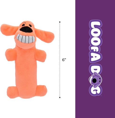 (1 Count, 6, Multipet Original Loofa Dog Plush Toy - Squeaky Toy for All Dogs - Extra Soft Plush - Stuffed Animal Dog