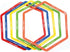 Hexagon Agility Ring Training Circle, Speed Agility Ladder, Football Footwork Trainer, 3Pcs Multicolor Fitness Equipment