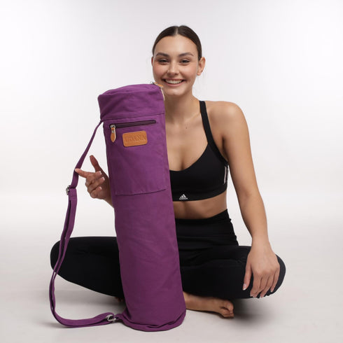 UDANA Large Yoga Mat Bag for Women & Men with Three Storage Pockets, Adjustable Shoulder Strap, Great for Gym & Travel