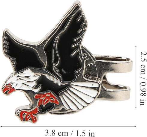Restokki Portable Mini Golf Ball Marker Eagle Bird Magnetic Hat Clip for Golf Training Aids Outdoor Accessory