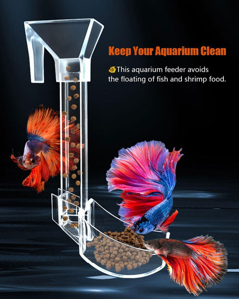 Shrimp Feeding Dish Set, Aquarium Fish Feeder Tube Kit with Feeding Ring, Cleaning Brush, Fish Tank Feeding Tube for Fish Tank