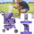 BestPet 3 Wheels Pet Stroller Dog Cat Cage Jogger Stroller for Medium Small Dogs Cats Folding Travel Carrier with Cup