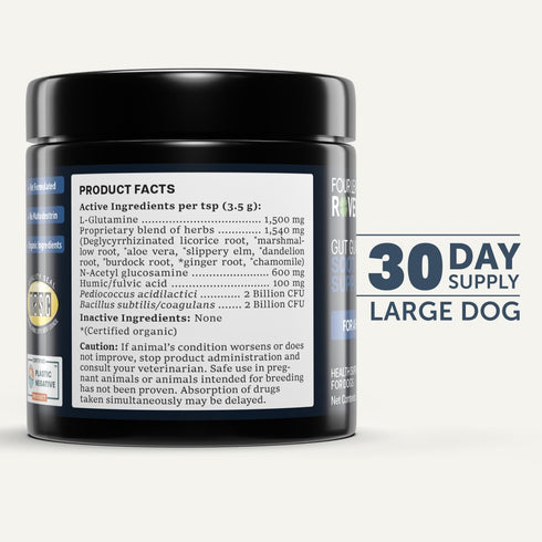 Immune 30 Four Leaf Rover Gut Guard - Dog Probiotics, Prebiotics, and Organic Herbs for Gut Health and Support