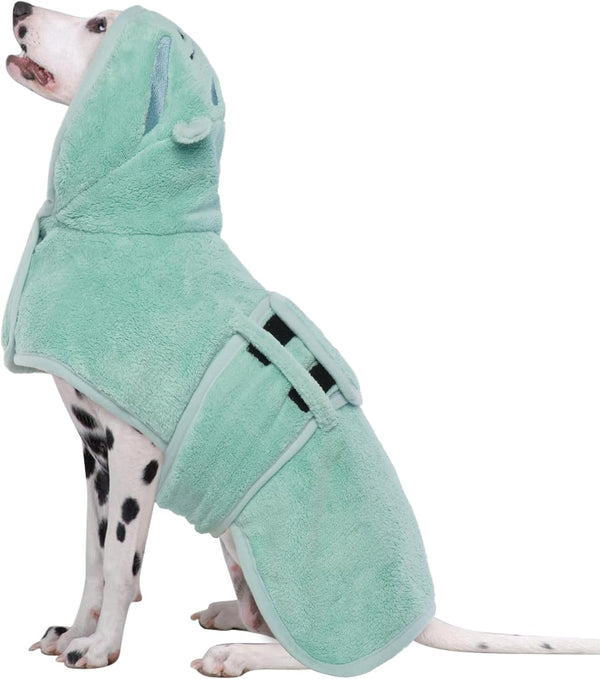 Dog Bathrobe Dog Drying Coat, Microfibre Material Fast Drying Super Absorbent Dog