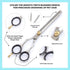 Set Left-Handed Pet dog Grooming Scissors Pro-Grade Curved Shears for Dogs Cats - Precision Crafted Sharp Blades