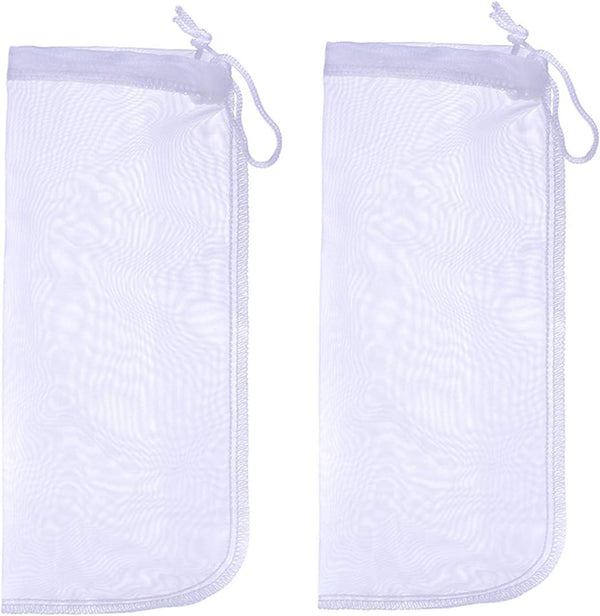 ALEGI Reusable 180 Micron Media Filter Bag, Extra Fine Drawstring Mesh Filter Bags (10"*3.9", 6 Pack)