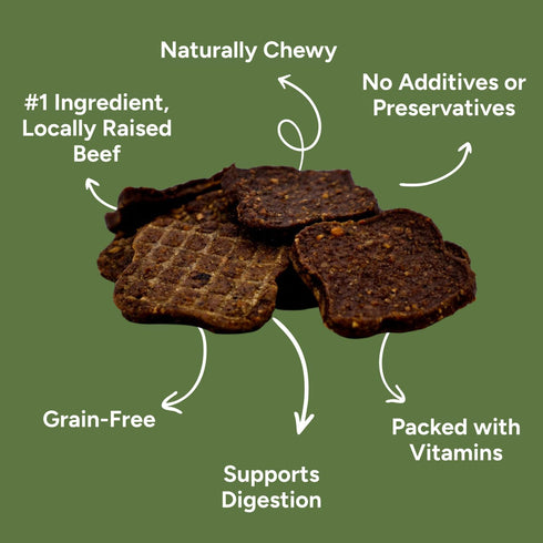 3 Pack 8 oz Gaines Family Farmstead Beef & Sweet Potato Fillets for Dogs - Bags, All-Natural, Grain-Free, Healthy Dog