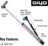 GIYO GM741 High Precision Portable Bike Pump with Gauge, 140 PSI, Universal Valve