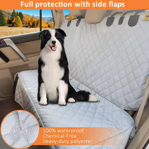 Bark Lover Dog Back Seat Cover Protector, Waterproof Dog Car Seat Covers, Nonslip Backseat Protection for Dogs