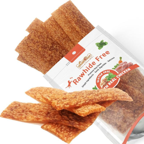 Chicken Dog Chew Chips, Puffed Human Grade Chicken Treat, Rawhide Alternative, 12pcs/Pack