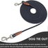 Tie Out Rope Dog Leash, Heavy Duty Nylon Check Cord for Medium Large Dogs, Indoor/Outdoor, Black, 3/8" x 10ft