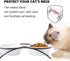 Elevated Cat Bowls Set, Ceramic Raised Cat Food Water Bowl with Metal Stand for Indoor Cats, 12 Ounces, Cute Paw Pattern