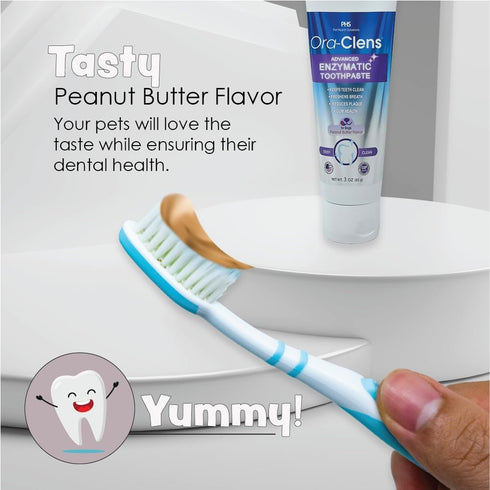 3 oz Advanced Enzymatic Toothpaste for Dogs, Peanut Butter Flavor Dog Toothpaste, Helps Clean Teeth & Freshen Breath