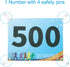 PATIKIL Tearproof Running Bib Numbers, Race Competitor Numbers with Safety Pin for Marathon Sports Game