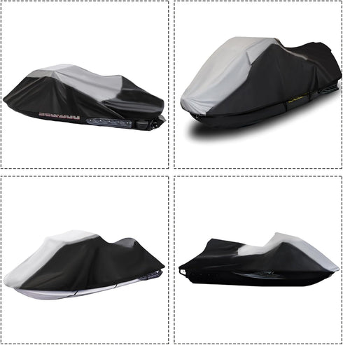 WFLNHB TOP Cover Replacement for Trailerable PWC Watercraft Jet Ski, Super Heavy-Duty, 126-135 (3 Seater)