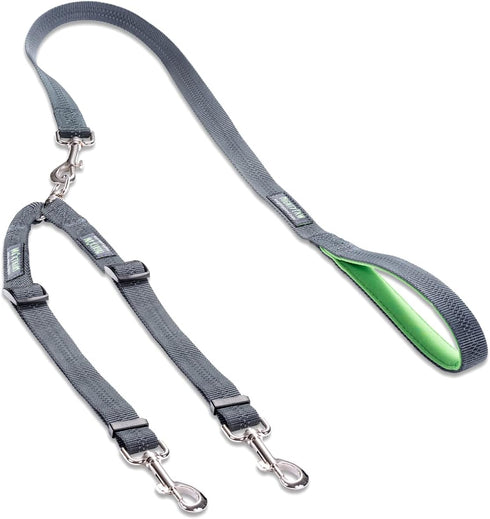Mighty Paw Double Dog Leash, No Tangle Design, Adjustable Split Lead for 2 Pets, Reflective Dual Pet Lead