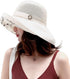 Women's Foldable Fishing Hat, Mesh Sun Hats, Wide Brim Summer Outdoor UV Protection Beach Bucket Cap with Chin Strap