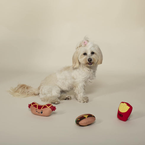 Fringe Studio Plush Dog Toy Set - Fast Foods, 3 Piece Set from PetShop Collection (289504)