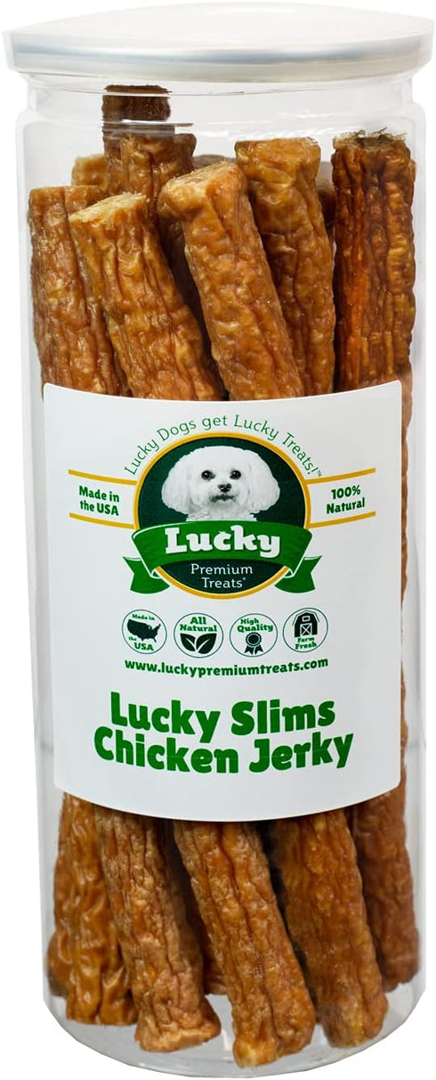 Lucky Premium Treats Lucky Slims - Long Chicken Jerky Dog Treats and