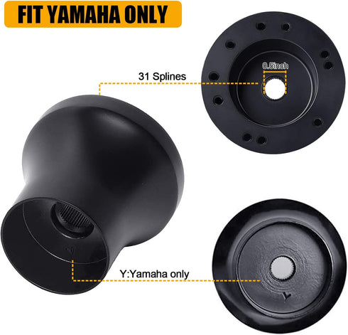 Yamaha Golf Cart Steering Wheel Adapter, Compatible with Yamaha Golf Cart in Black
