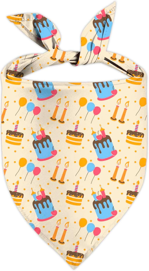 Birthday Dog Bandanas, Adjustable Double Sided Birthday Party Pet Decorations Triangle Bibs