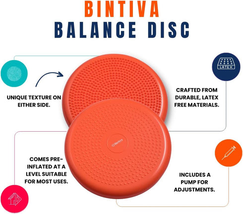 Wobble Cushion Balance Disc - Wiggle Seat & Balance Pad for Exercise, Physical Therapy, Sensory Kids