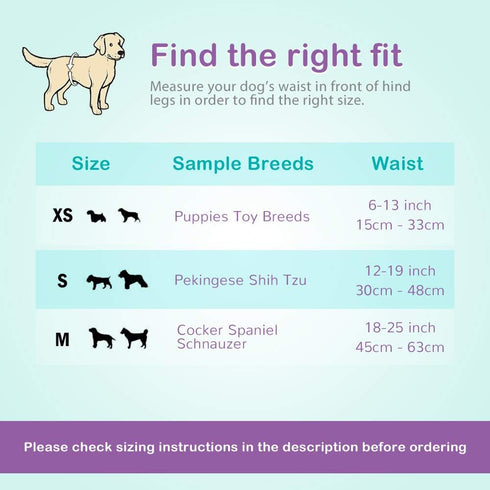 (Pack 26)) Dog Diapers - Absorbent Diapers for Dogs with Leak Protection, Incontinence, Marking (X-Small