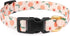 Handmade Dog Collar for Small Medium Large Dogs, White Peach with Pendant, Ideal for Girl and Boy Dogs