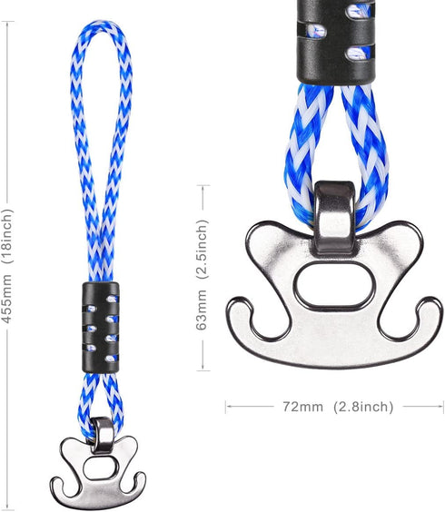 SELEWARE Heavy Duty Boat Tow Harness & Quick Connector Set for Tubing with Stainless Steel Connector