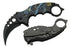 SZCO Supplies 300539-BL Dragon Liner Lock Curved Blade Folding Karambit Knife, Blue, 7" Length