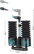 QANVEE M(15-50 Aquarium Sponge Filter Bubbler with Ultra Quiet Water Pump and Ceramic Balls for Fish Shrimp Breeding