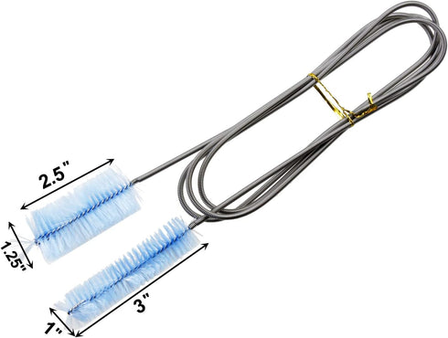 AQUANEAT Fish Tank Cleaning Tools, Aquarium Brushes, Pipe Cleaner, Filter Brush, Drain Brush, 2pcs
