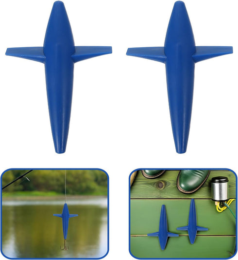 HINTRMENT 2pcs Set Trolling Bird Teaser Lures Blue Hard Baits for Offshore Tuna Sea Fishing Trolling Accessories