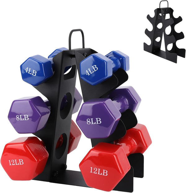 Weight Rack for Dumbbells, EXBTOKA Compact A-Frame Dumbbell Rack Stand Only for Home Gym Workout