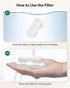 3.2L/108oz (9 Pack) DIANU Official Cat Water Fountain Replacement Filters & Pre-Filter Sponges for Stainless Steel Pet