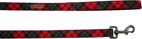 Dog Leash, Christmas Dog Leash Durable Pet Leashes Soft Dog Leash Christmas Red Plaid Pet Leash with Cotton Handle for Small Medium Large Dogs