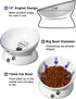 Y YHY Cat Bowl Anti Vomiting, Raised Cat Food Bowls, Tilted Elevated Cat Bowl, Ceramic Pet Food Bowl for Flat Faced Cats, Small Dogs, Protect Pet's Spine, Dishwasher Safe
