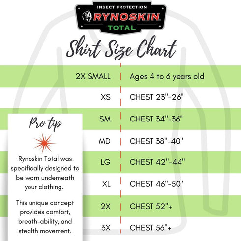 RYNOSKIN Base Layer UV & Bite Protection Long Sleeve Shirt - Hunting, Fishing, Camping & Outdoor Activities for Men