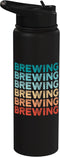 Beer Brewing Gift Idea Homebrewing Craftbeer Retro Graphic Homebrewing Winemaking Brewery Craftbeer Hop Stainless Steel Insulated Water Bottle