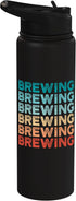 Beer Brewing Gift Idea Homebrewing Craftbeer Retro Graphic Homebrewing Winemaking Brewery Craftbeer Hop Stainless Steel Insulated Water Bottle