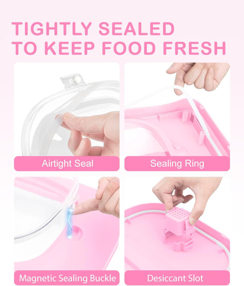 10-13 Lbs Dog Food Container, Collapsible Pet Food Storage with Airtight Lid, Dog Food Scoop and Bowl