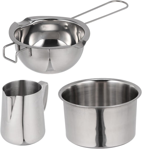Cabilock 1Set Stainless Steel Melting Pot Ergonomic Design Capacity for Butter Cheese