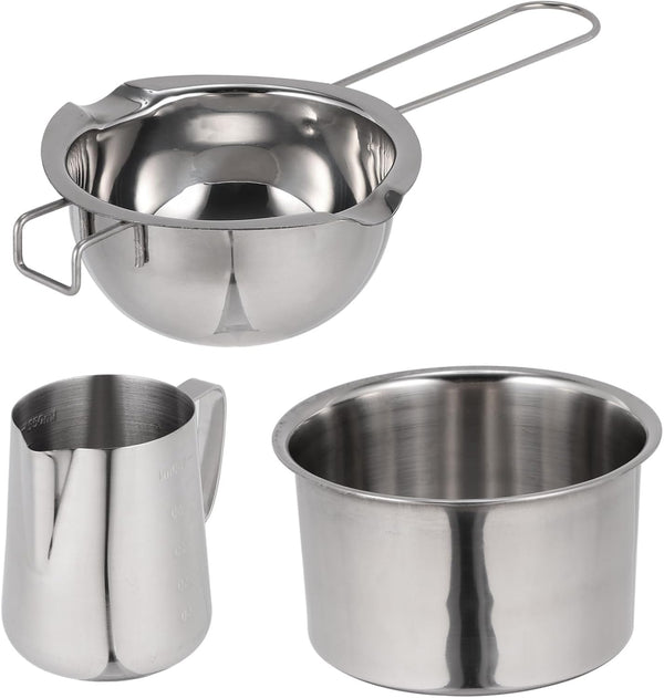 Cabilock 1Set Stainless Steel Melting Pot Ergonomic Design Capacity for Butter Cheese