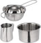 Cabilock 1Set Stainless Steel Melting Pot Ergonomic Design Capacity for Butter Cheese