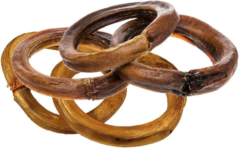 hotspot pets 5 Pack Bully Stick Rings for Dogs, 4 Inch Premium All Natural Beef Pizzle Chew Treats