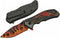 SZCO Supplies 8” Red Dragon Decaled Liner Lock Folding Knife with Pocket Clip