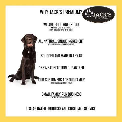 12 100% 12 Inch 4 Count JACK'S PREMIUM Large Braided Bully Sticks for Dogs, All Natural Beef Dog Treat Made in The USA