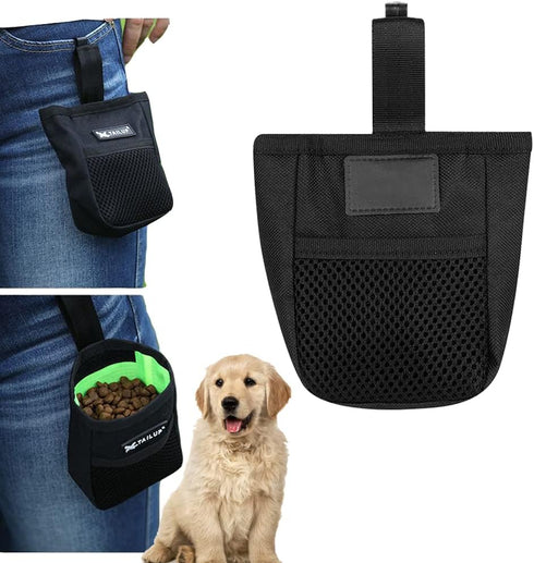 Dog Training Treat Pouch - Portable Dog Walking Waist Bag, Outdoor Pet Training Reward Container with Hook Design